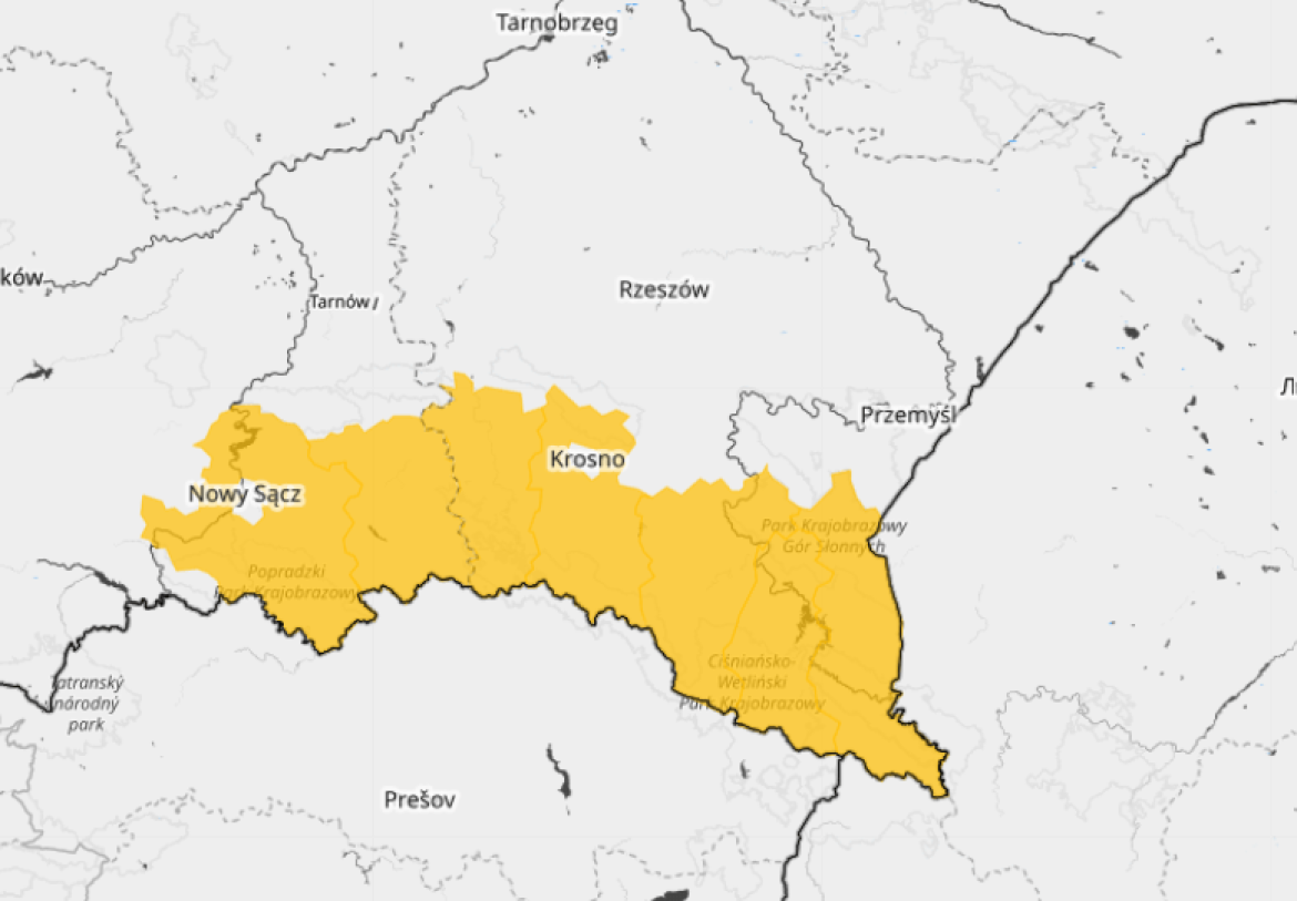 Alert I stopnia dla województwa podkarpackiego. Temperatura nas zaskoczy
