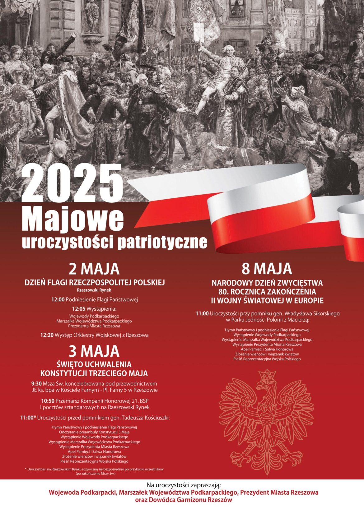 Majowe uroczystości patriotyczne w Rzeszowie. Będzie przemarsz i występ orkiestry